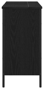 Armário de Pia de Banheiro vidaXL Carvalho Preto 80x30x60 cm Madeira E