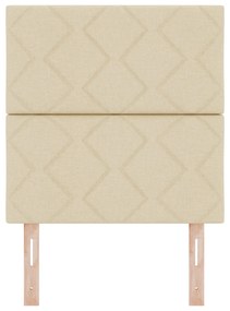 Cabeceira vidaXL Design Blocos de Diamante Creme 80 cm Tecido, Cabecei