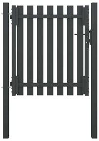 vidaXL Portão de cerca para jardim 1x1,25 m aço antracite