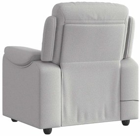 Cadeira de massagem reclinável tecido cinzento