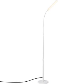Candeeiro de pé, altura ajustável 141-175 cm branco
