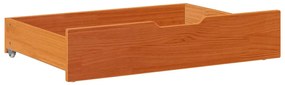 Gavetas para cama 2 pcs 80x55x17 cm pinho maciço castanho-mel