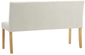 Banco 140 cm veludo cor creme