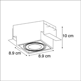 LED Foco de encastrar branco trimless Wifi GU10 - ONEON 1 Moderno