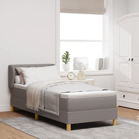 Cama com Estrutura Box e Colchão vidaXL Taupe 80x200 cm Tecido