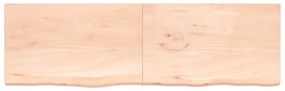 Prateleira de parede 200x60x(2-4)cm carvalho maciço não tratado