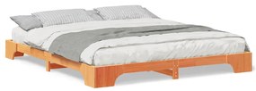 Estrutura de cama de chão Castanho 180 x 220 cm