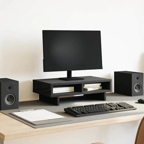 vidaXL Suporte monitor 50x27x15 cm derivados madeira carvalho preto