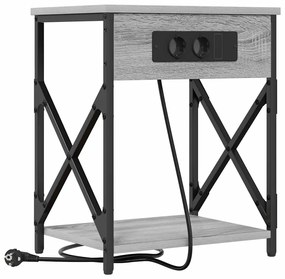 Armário de Cabeceira 2 pcs Sonoma cinzento 41 x 31 x 51 cm