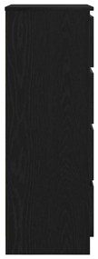 Aparador 60x35x98,5 cm derivados madeira cor carvalho preto