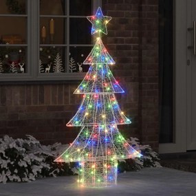 vidaXL Árvore de Natal com 160 LEDs Multicolor 150 cm Acrílo