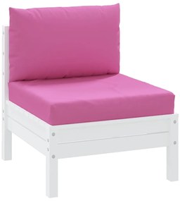 Almofadões p/ móveis de paletes 2 pcs tecido oxford rosa