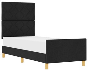 Cama vidaXL Preta 80x200 cm em Tecido