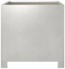 Vaso/floreira de jardim 2 pcs 40x40x40 cm aço inoxidável