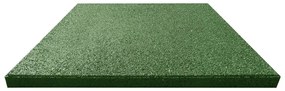 Ladrilhos prot. contra quedas 6 pcs borracha 50x50x3cm verde