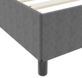Estrutura de Cama vidaXL Cinzento-claro 90x200 cm Tecido de Corduroy