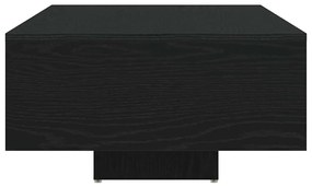 Mesa de Centro vidaXL com Luzes LED Carvalho Preto 85x55x31 cm