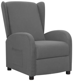 vidaXL Poltrona reclinável tecido cinzento-claro