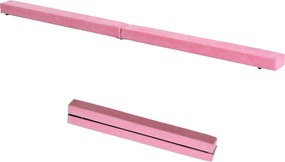 Barra de Equilíbrio Ginástica Dobrável 210 cm Barra de Ginástica Artística para Crianças Iniciantes e Ginastas 210x10x6,5 cm Rosa
