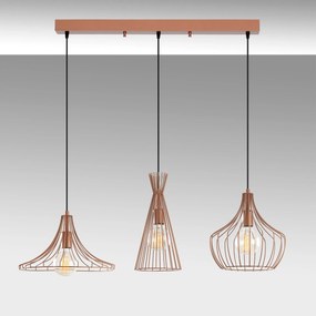 Candeeiro Chandelier Mezopotamya – Cobre – 110 x 37 cm