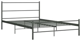 Estrutura de cama 120x200 cm metal cinzento