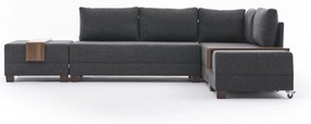 Sofá-cama de canto Fly – Antracite – 210 x 280 cm