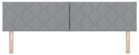 Cabeceira com Design de Blocos de Diamante Cinza Claro 180 cm - Tecido