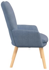 Cadeira Relaxante vidaXL em Tecido Azul de Corduroy