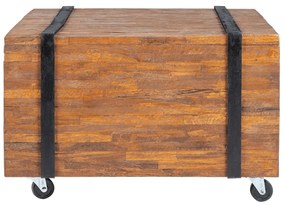 Mesa lateral em teca 60x60x38 cm