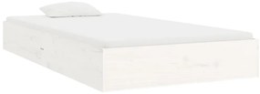 Estrutura de cama 100x200 cm madeira maciça branco