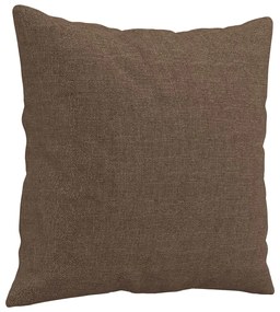 Sofá 2 lugares + almofadas decorativas 140 cm tecido castanho