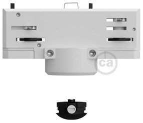 Adaptador múltiplo suspenso Eutrac branco para calhas trifásicas
