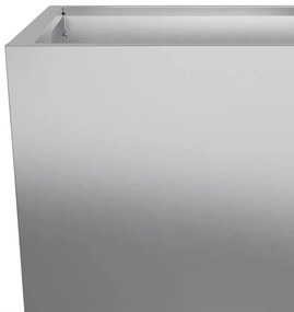Vaso/floreira de jardim 2 pcs 45x45x75 cm aço galvanizado