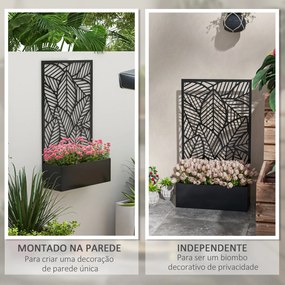 Biombo de Exterior com Floreira de Metal Floreira de Parede ou Indepen