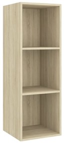 3 pcs conjunto móveis de TV derivados madeira carvalho sonoma