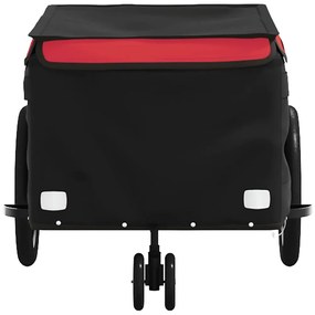 Reboque para bicicleta 30 kg ferro preto e vermelho