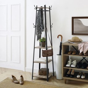 Bengaleiro 43 x 43 x 180 cm preto-greige