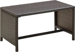 vidaXL Mesa de centro 70x40x38 cm vime PE castanho