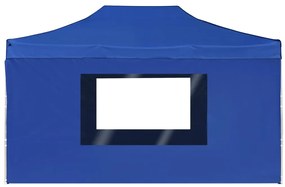Tenda dobrável profissional com paredes alumínio 4,5x3m azul