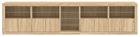 Aparador com luzes LED 283x37x67 cm carvalho sonoma