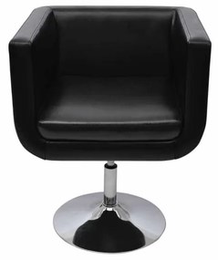 Cadeiras de bar 2 pcs couro artificial preto
