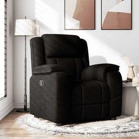 vidaXL Poltrona reclinável tecido preto