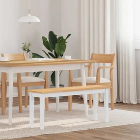 Banco 110 cm madeira seringueira maciça branco