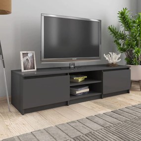 vidaXL Móvel para TV 140x40x35,5cm derivados madeira cinza brilhante
