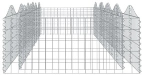 Canteiro elevado gabião arqueado 400x100x50cm ferro galvanizado
