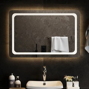 Espelho de casa de banho com luzes LED 90x60 cm