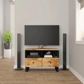 vidaXL Móvel de TV 70x33x46 cm madeira de mangueira maciça