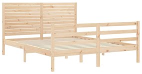 Estrutura de cama King Size com cabeceira madeira maciça