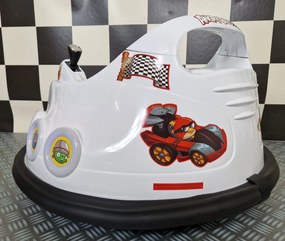 Carrinho de choques eletrico para crianças Angry Birds 6 volts Branco