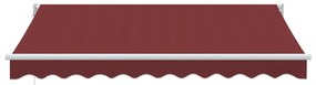 Toldo retrátil manual 300x250 cm bordô